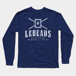 Lebeau's Card Room - New Orleans, LA - Distressed Long Sleeve T-Shirt